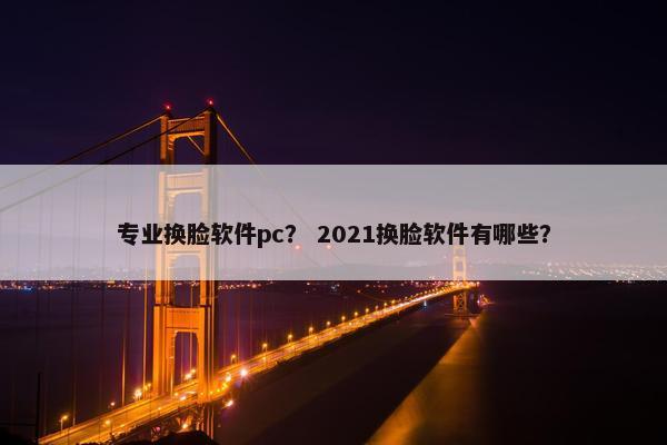 专业换脸软件pc？ 2021换脸软件有哪些？
