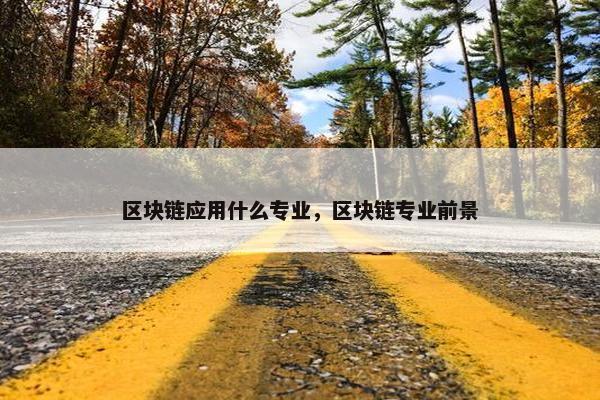 区块链应用什么专业，区块链专业前景