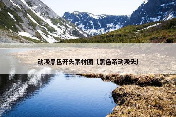 动漫黑色开头素材图（黑色系动漫头）