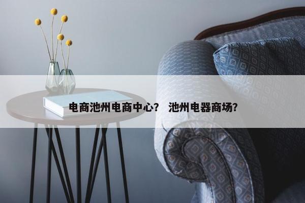 电商池州电商中心？ 池州电器商场？
