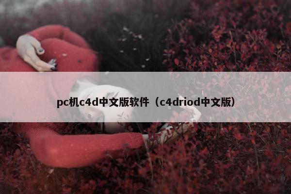 pc机c4d中文版软件（c4driod中文版）