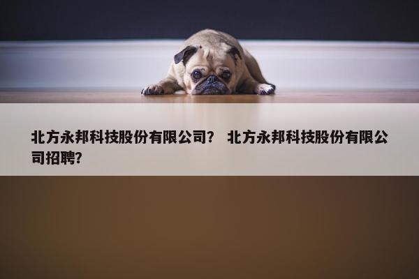 北方永邦科技股份有限公司？ 北方永邦科技股份有限公司招聘？