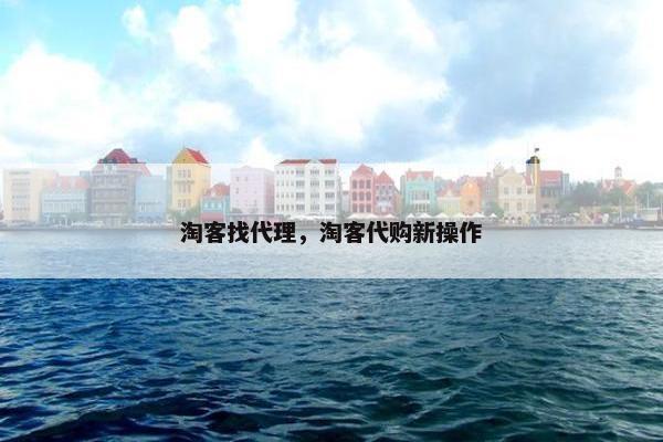 淘客找代理，淘客代购新操作