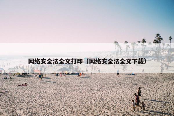 网络安全法全文打印（网络安全法全文下载）