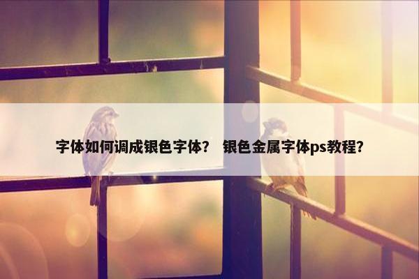 字体如何调成银色字体？ 银色金属字体ps教程？