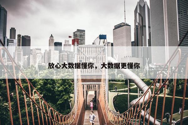放心大数据懂你，大数据更懂你