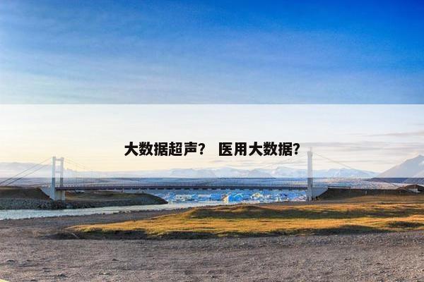大数据超声？ 医用大数据？