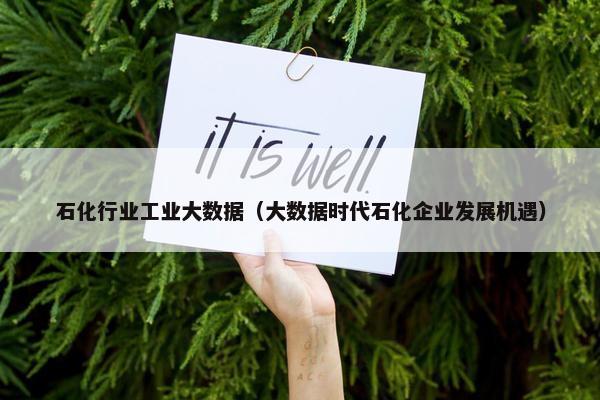 石化行业工业大数据（大数据时代石化企业发展机遇）