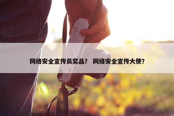 网络安全宣传员奖品？ 网络安全宣传大使？