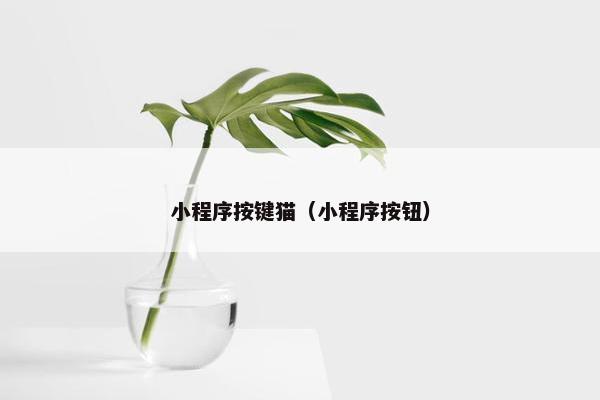 小程序按键猫（小程序按钮）