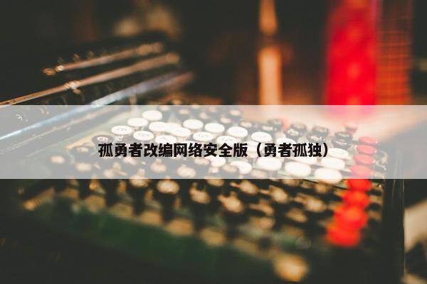 孤勇者改编网络安全版（勇者孤独）