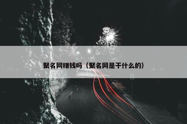 聚名网赚钱吗（聚名网是干什么的）