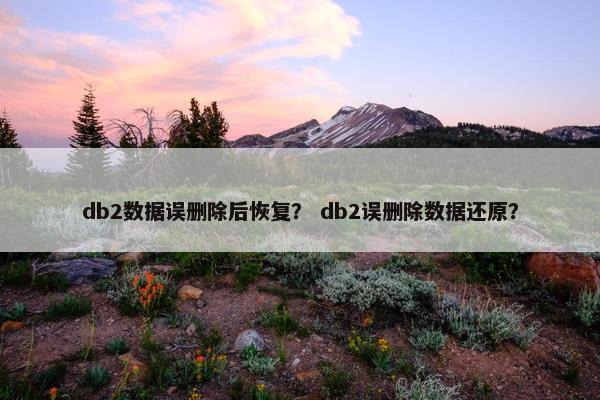 db2数据误删除后恢复？ db2误删除数据还原？