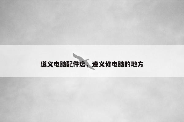 遵义电脑配件店，遵义修电脑的地方