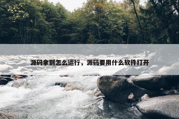 源码拿到怎么运行，源码要用什么软件打开