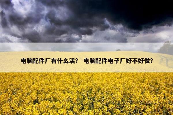 电脑配件厂有什么活？ 电脑配件电子厂好不好做？