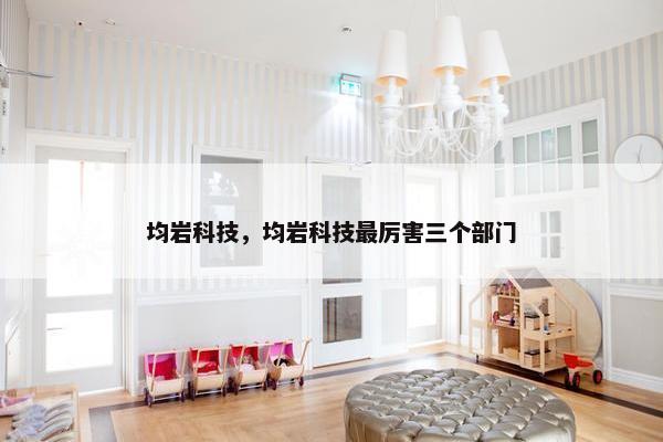 均岩科技，均岩科技最厉害三个部门