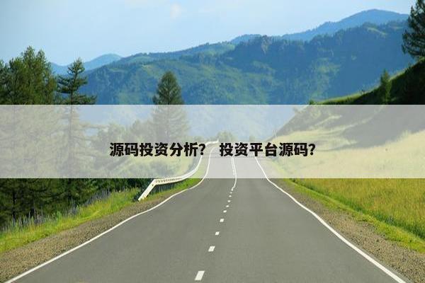 源码投资分析？ 投资平台源码？