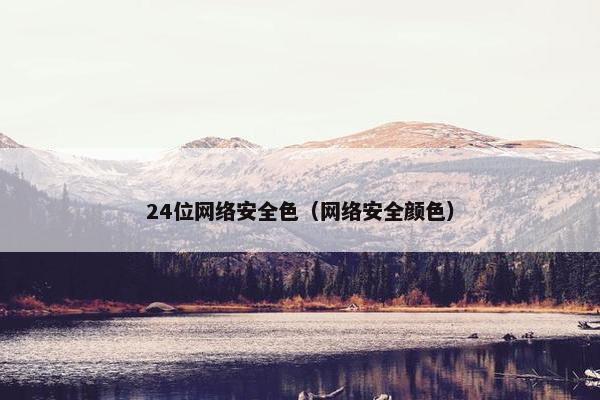 24位网络安全色（网络安全颜色）