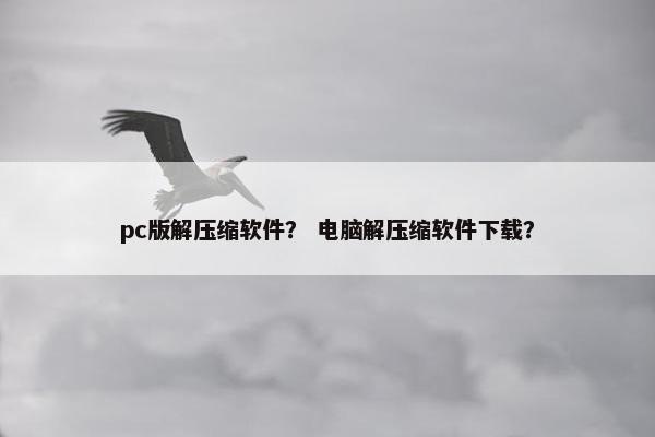 pc版解压缩软件？ 电脑解压缩软件下载？