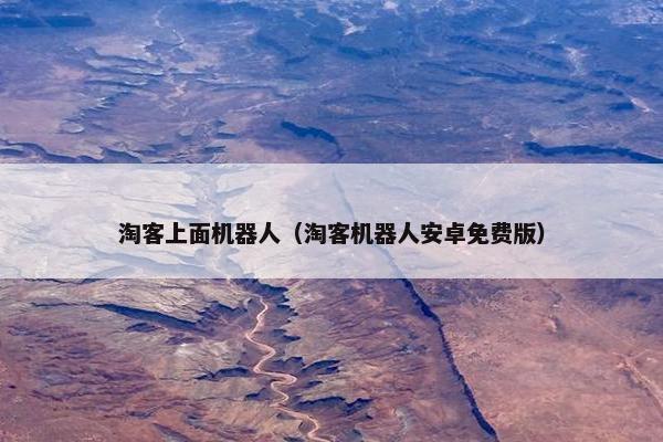 淘客上面机器人（淘客机器人安卓免费版）