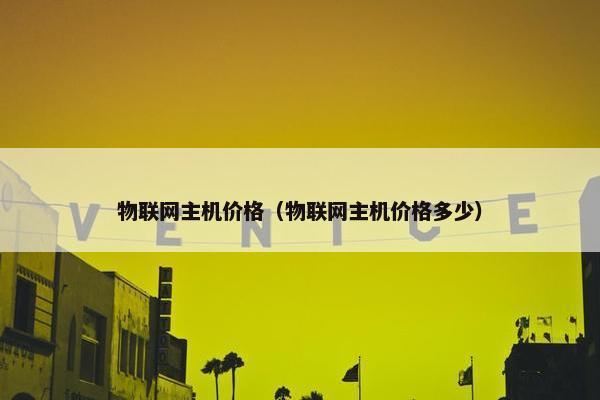 物联网主机价格（物联网主机价格多少）