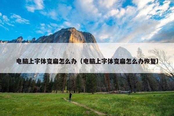 电脑上字体变扁怎么办（电脑上字体变扁怎么办恢复）