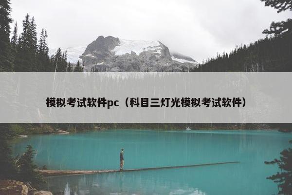 模拟考试软件pc（科目三灯光模拟考试软件）