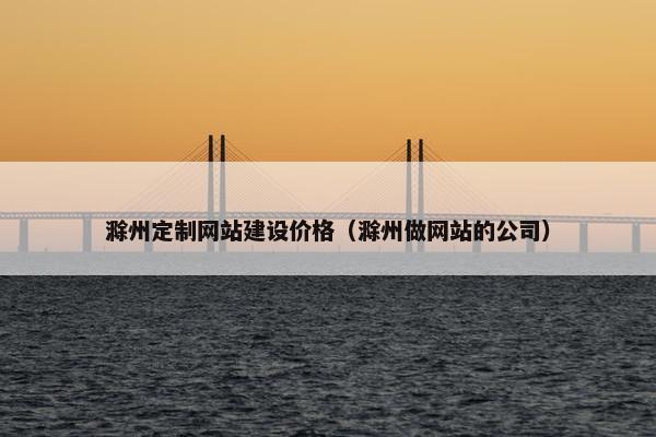 滁州定制网站建设价格（滁州做网站的公司）