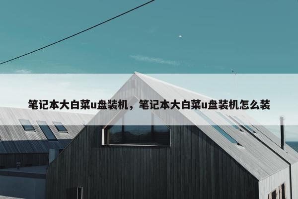 笔记本大白菜u盘装机，笔记本大白菜u盘装机怎么装