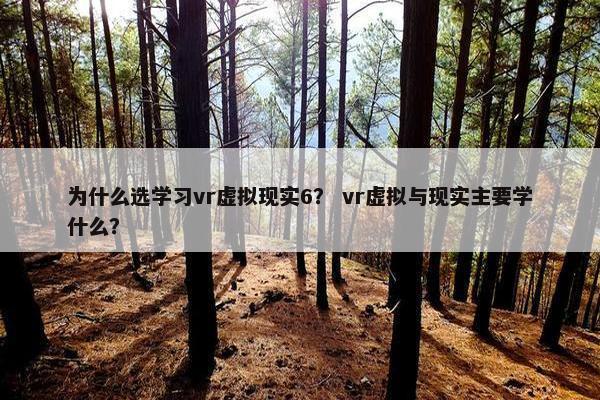 为什么选学习vr虚拟现实6？ vr虚拟与现实主要学什么？