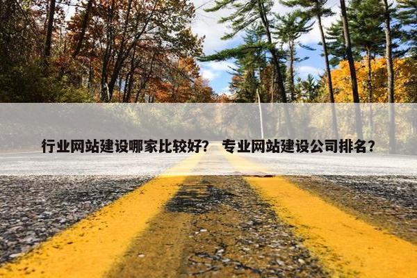 行业网站建设哪家比较好？ 专业网站建设公司排名？