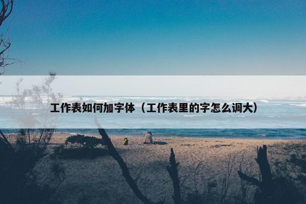工作表如何加字体（工作表里的字怎么调大）