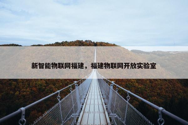新智能物联网福建，福建物联网开放实验室