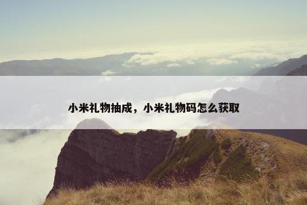 小米礼物抽成，小米礼物码怎么获取
