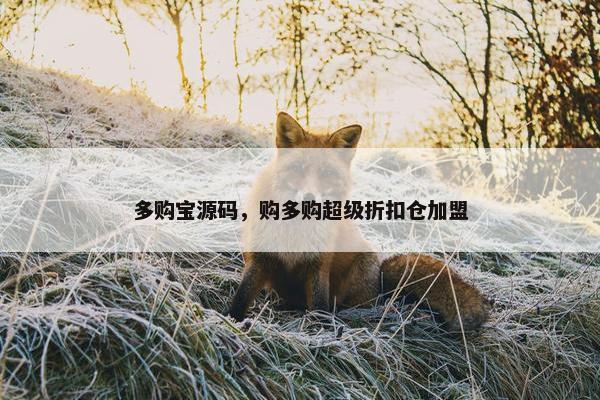 多购宝源码，购多购超级折扣仓加盟