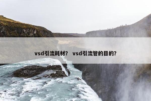 vsd引流耗材？ vsd引流管的目的？