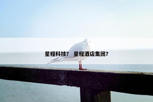 星程科技？ 星程酒店集团？