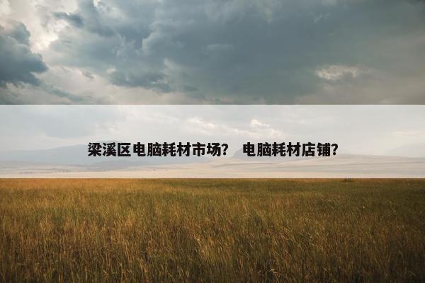梁溪区电脑耗材市场？ 电脑耗材店铺？