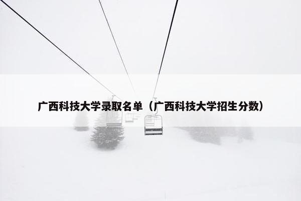 广西科技大学录取名单（广西科技大学招生分数）