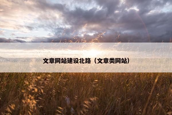 文章网站建设北路（文章类网站）
