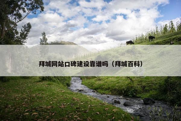 拜城网站口碑建设靠谱吗（拜城百科）