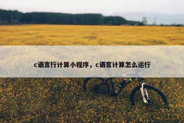 c语言行计算小程序，c语言计算怎么运行