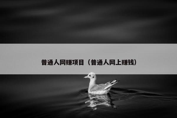 普通人网赚项目（普通人网上赚钱）