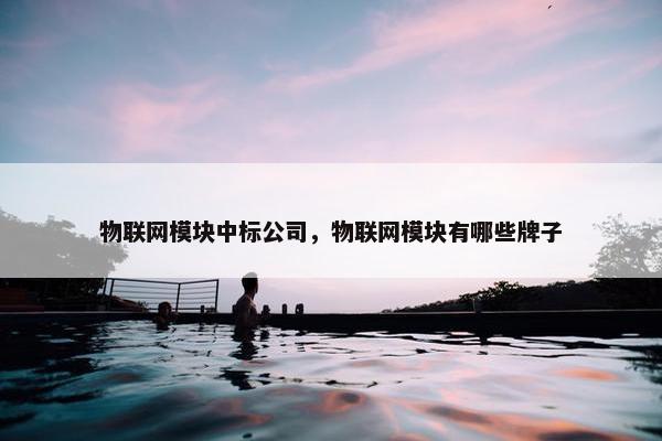 物联网模块中标公司，物联网模块有哪些牌子