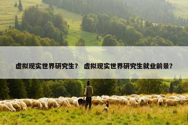 虚拟现实世界研究生？ 虚拟现实世界研究生就业前景？