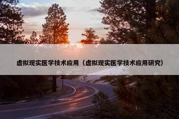 虚拟现实医学技术应用（虚拟现实医学技术应用研究）