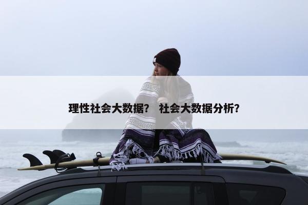理性社会大数据？ 社会大数据分析？