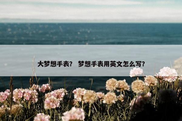 大梦想手表？ 梦想手表用英文怎么写？