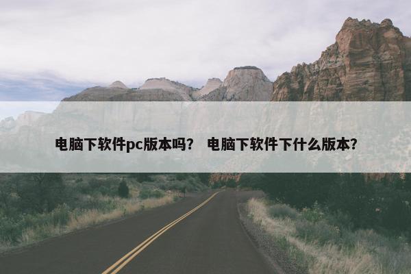 电脑下软件pc版本吗？ 电脑下软件下什么版本？